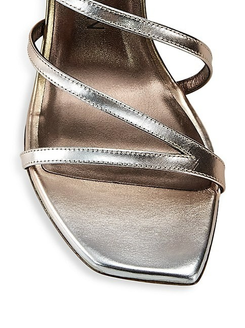 Stuart Weitzman Strapeze 85MM Leather Wedge Sandals