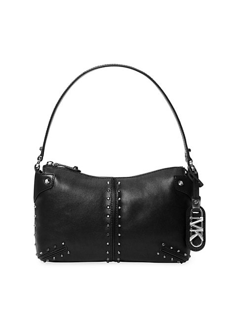 Michael Kors Large Astor Studded Leather Shoulder Bag