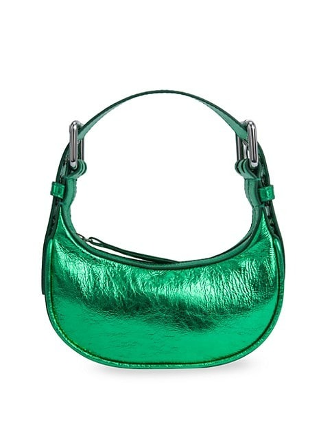 By Far Mini Soho Metallic Leather Bag