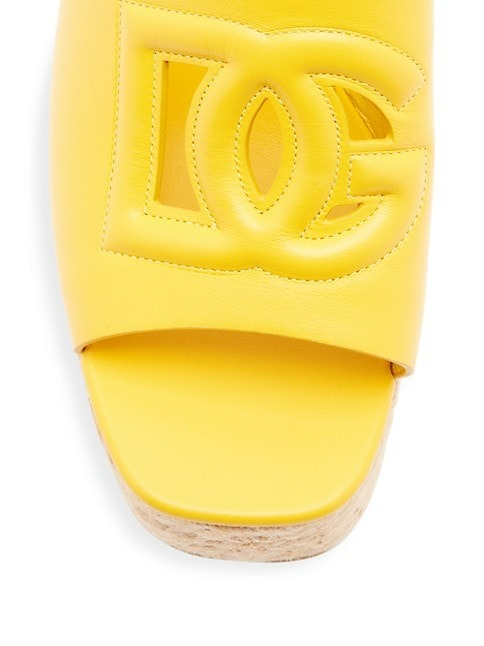 Dolce&Gabbana 60MM Carretto Interlock Wedge Espadrille Sandals