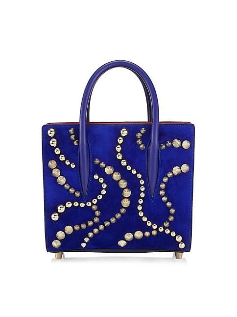 Christian Louboutin Mini Paloma Spiked Leather Top Handle Bag