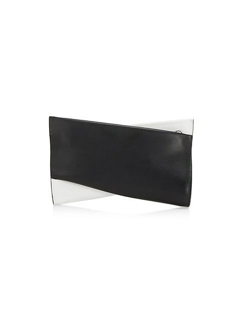 Christian Louboutin Small Loubitwist Two-Tone Leather Clutch-On-Chain