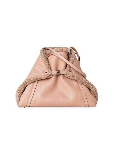 Akris Medium Ai Reversible Shearling Tote Bag