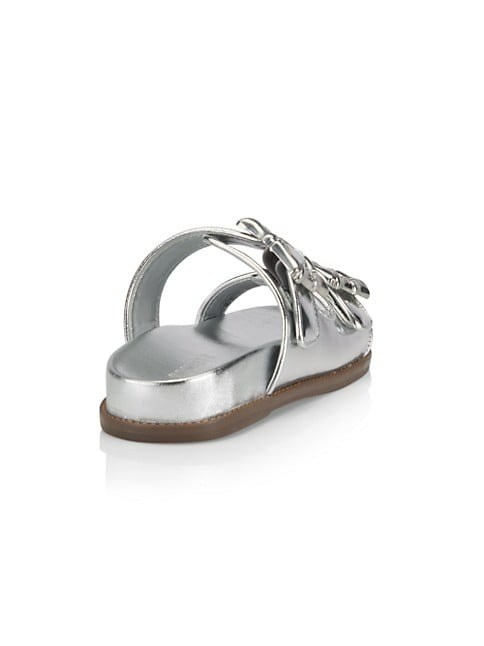 Schutz Enola Metallic Leather Sandals