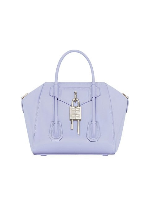 Givenchy Mini Antigona Lock Top Handle Bag In Box Leather