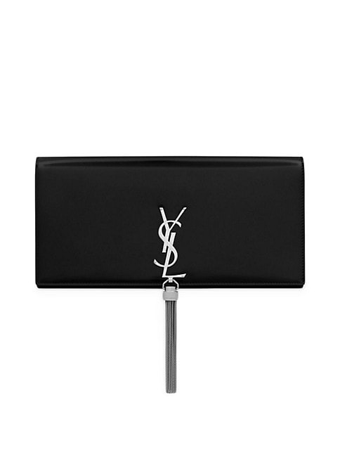 Saint Laurent Kate Clutch with Tassel in Shiny Leather Amerikasepetim