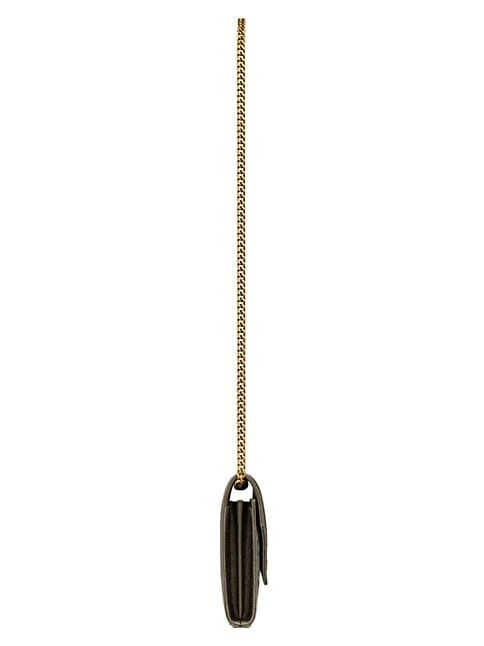 Saint Laurent Envelope Chain Wallet in Mix Matelass Metallic Grain De Poudre Embossed Leather