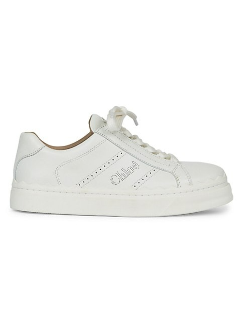 Chloe Lauren Leather Low-Top Sneakers