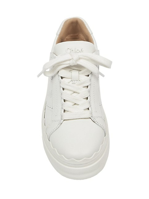 Chloe Lauren Leather Low-Top Sneakers