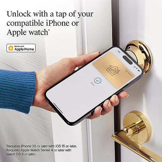 Level Lock+ Smart Lock with Apple Home Keys - Polished Brass