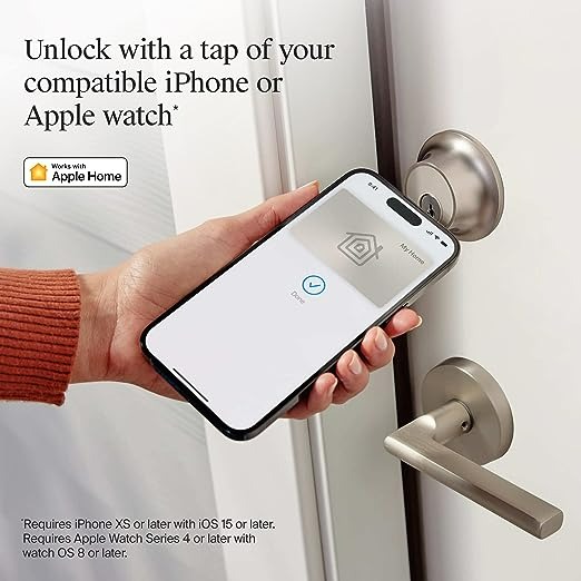 Level Lock+ Smart Lock with Apple Home Keys - Satin Nickel