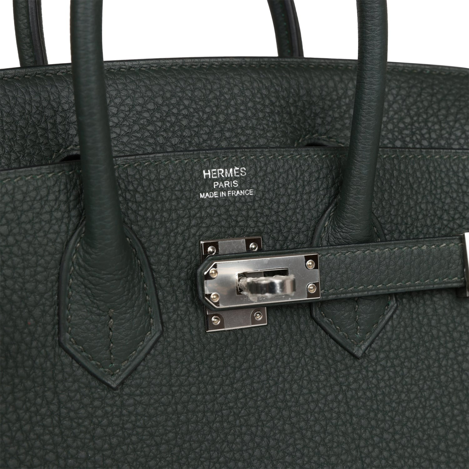 Hermes Birkin 25 Vert Fonce Togo Palladium Hardware