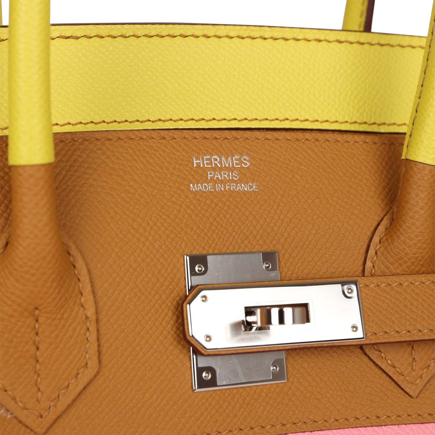 Hermes "Sunrise" Birkin Sellier 35 Rainbow Epsom Palladium Hardware