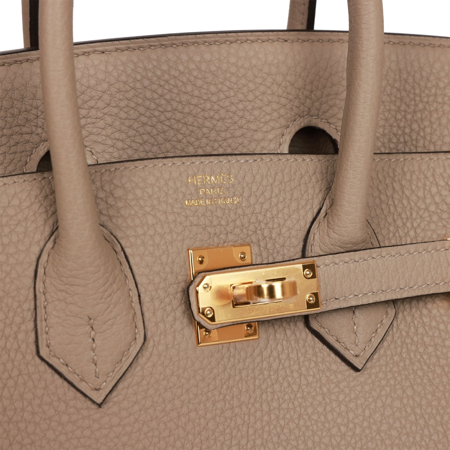 Hermes Birkin 25 Gris Tourterelle Togo Gold Hardware