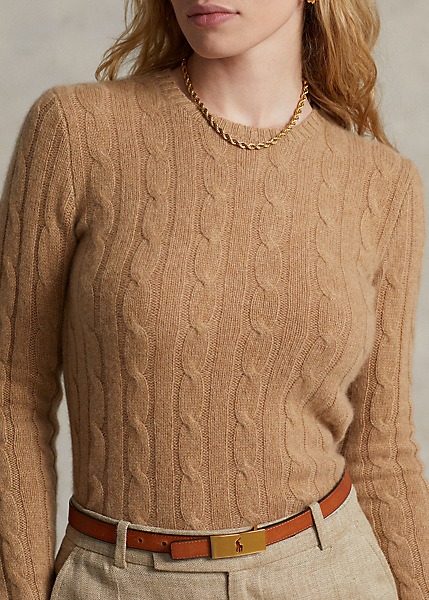 Polo Ralph Lauren Camel Melange Cashmere Sweater Amerikasepetim