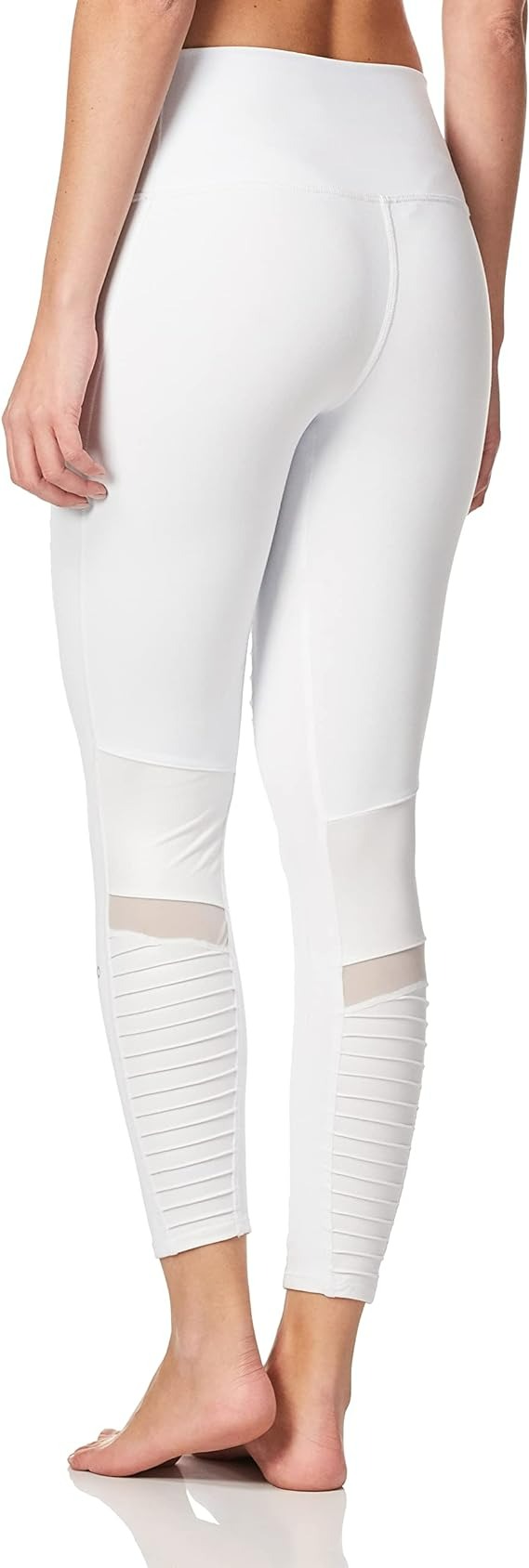 Alo Yoga Women's 7/8 High Waist Moto Legging - White