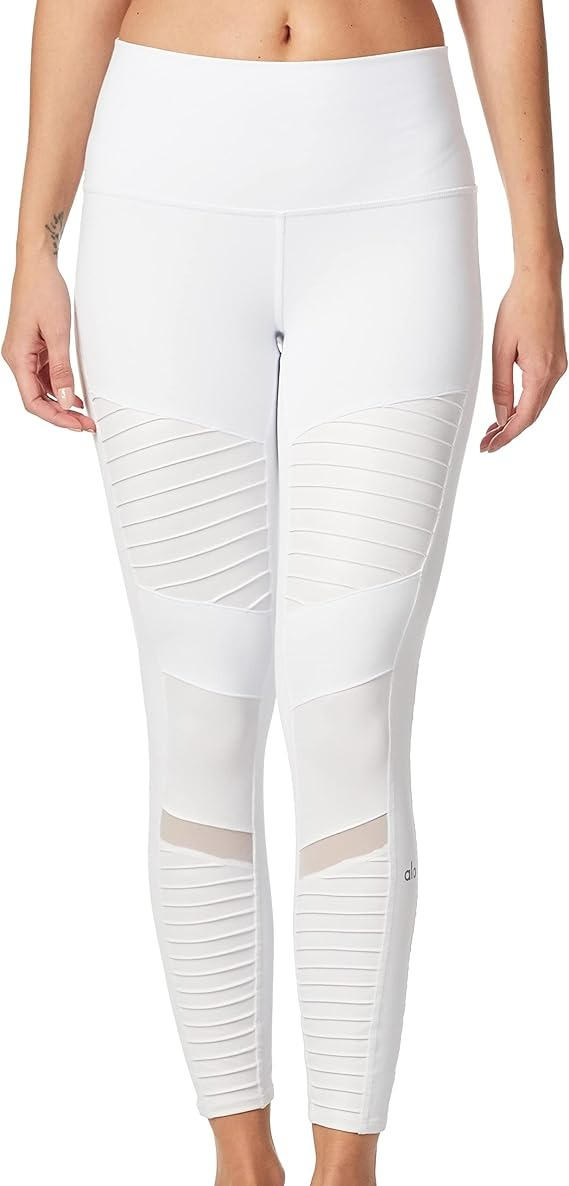 Alo Yoga Women's 7/8 High Waist Moto Legging - White