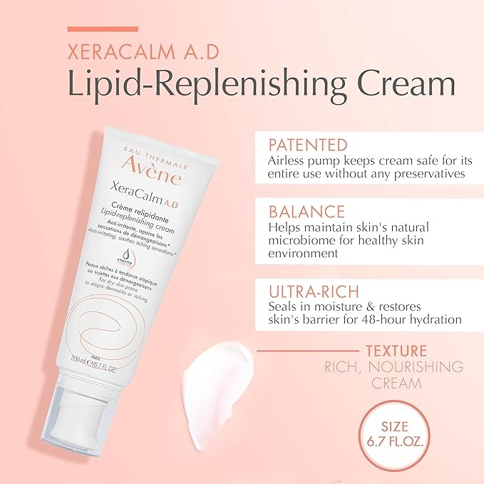 Eau Thermale Avene XeraCalm A.D Lipid-Replenishing Cream - 6.7 Oz