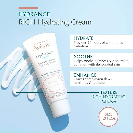 Eau Thermale Avene Hydrance RICH Hydrating Cream - 1.3 Fl Oz