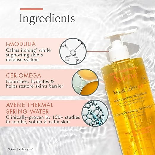 Eau Thermale Avene XeraCalm A.D Lipid-Replenishing Cleansing Oil - 13.5 Fl Oz