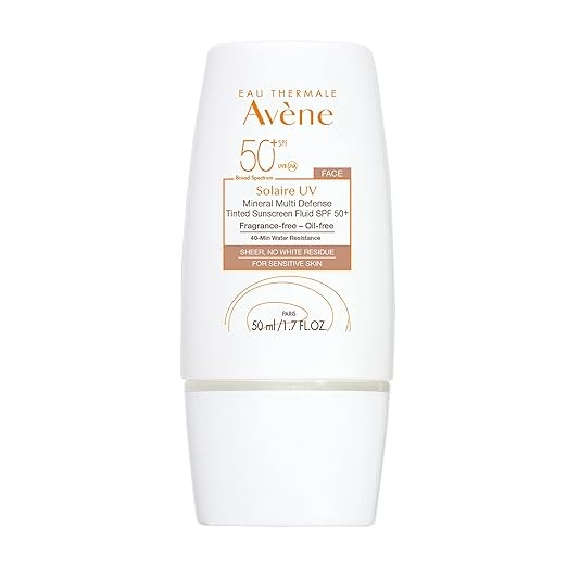 Eau Thermale Avene Solarie UV Mineral Multi-Defense Tinted Sunscreen Fluid - 1.7 Fl Oz