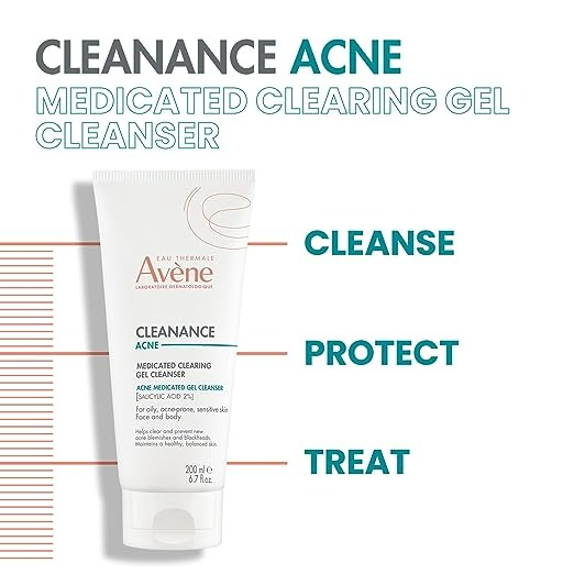 Eau Thermale Avene Cleanance Cleansing Gel Soap Free - 6.76 Fl Oz