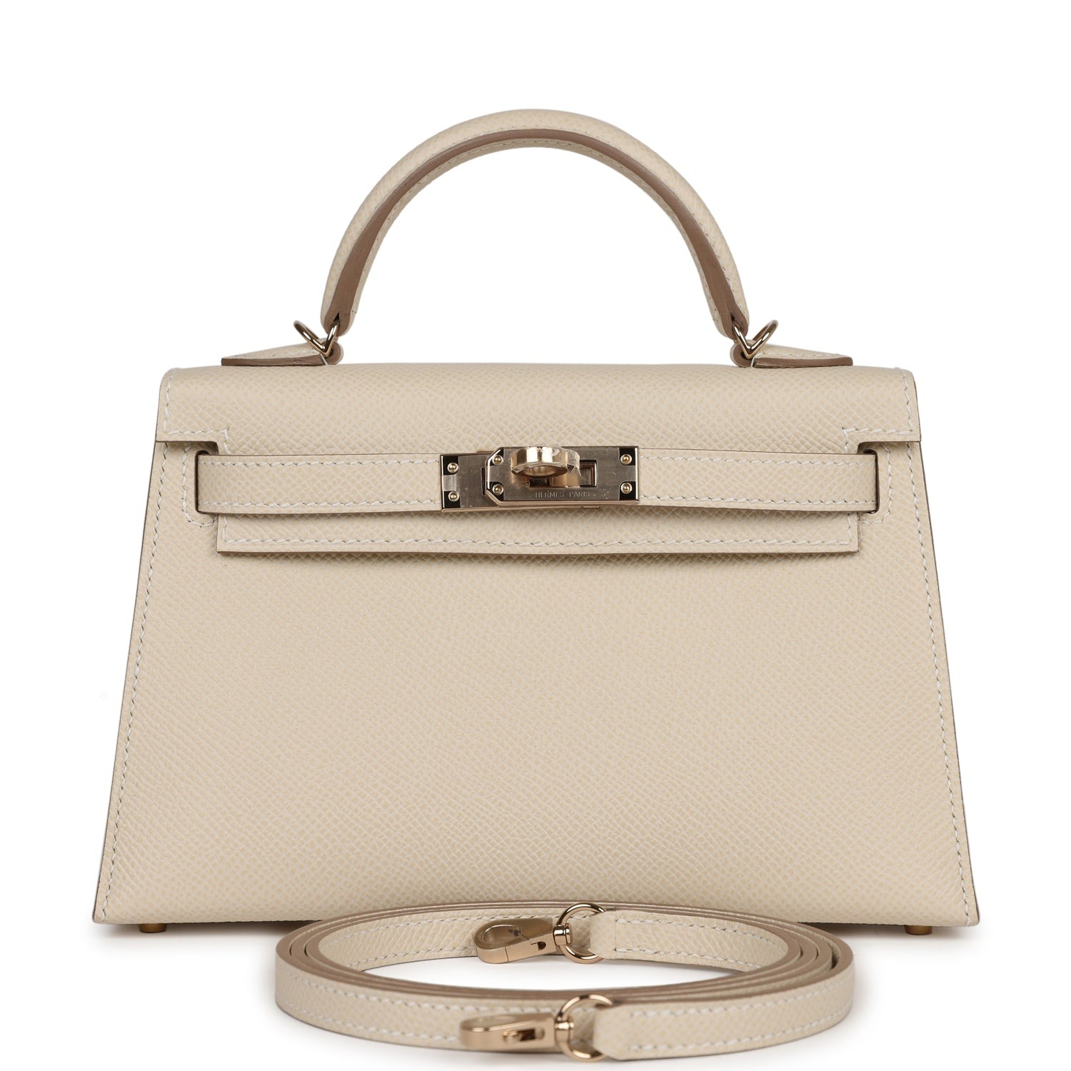 Hermes Kelly Sellier 20 Craie Verso Epsom Permabrass Hardware