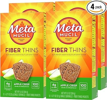 Metamucil Fiber Thins Daily Psyllium Husk Fiber Supplement - 12 Adet