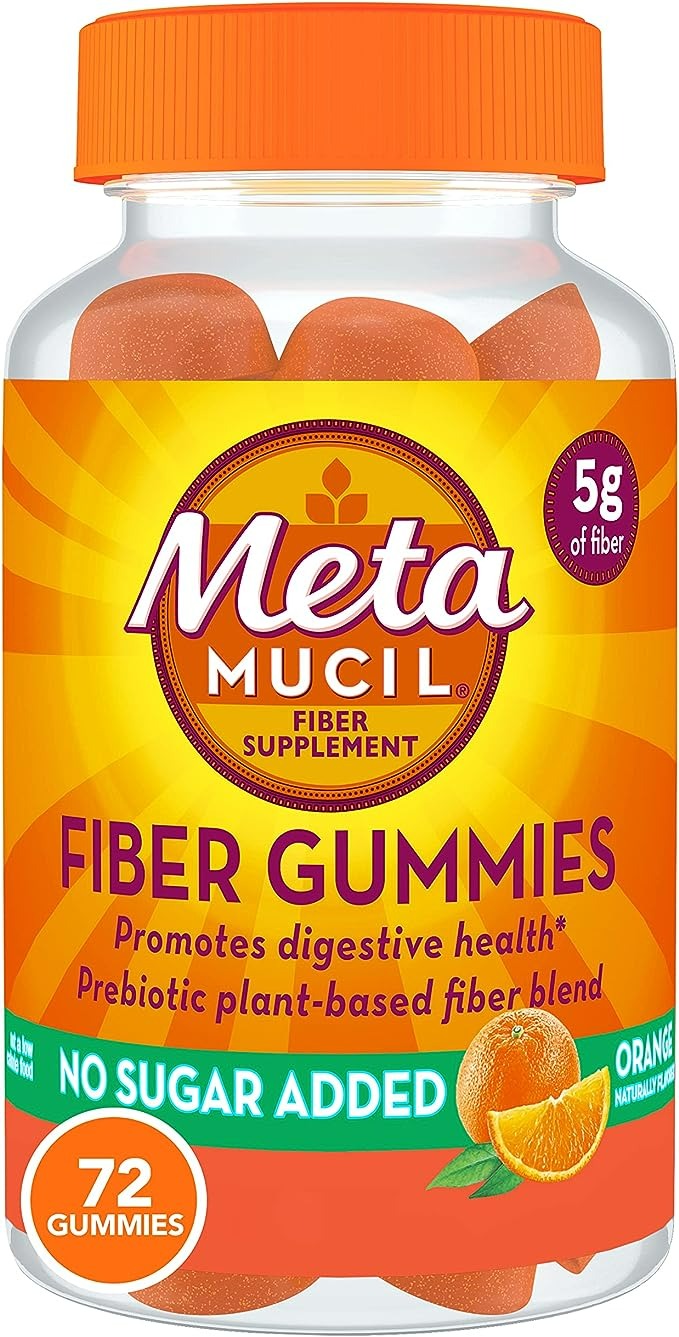 Metamucil Daily Fiber Gummies, Orange Flavored - 72 Adet