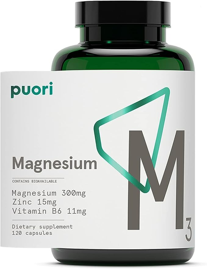 Puori Organic Magnesium Zinc Supplement - 120 Kapsül