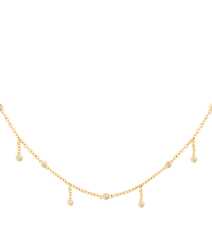 Movado Dot Drop Necklace - Gold