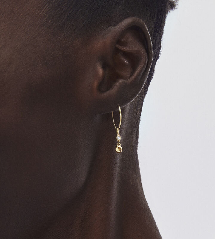 Movado Dot Hoop Earrings - Yellow Gold