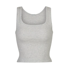 Skims Cotton Rib Tank - Light Heather Grey