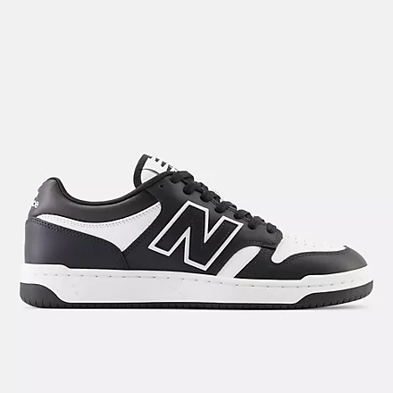 New Balance Unisex 480 - White With Black