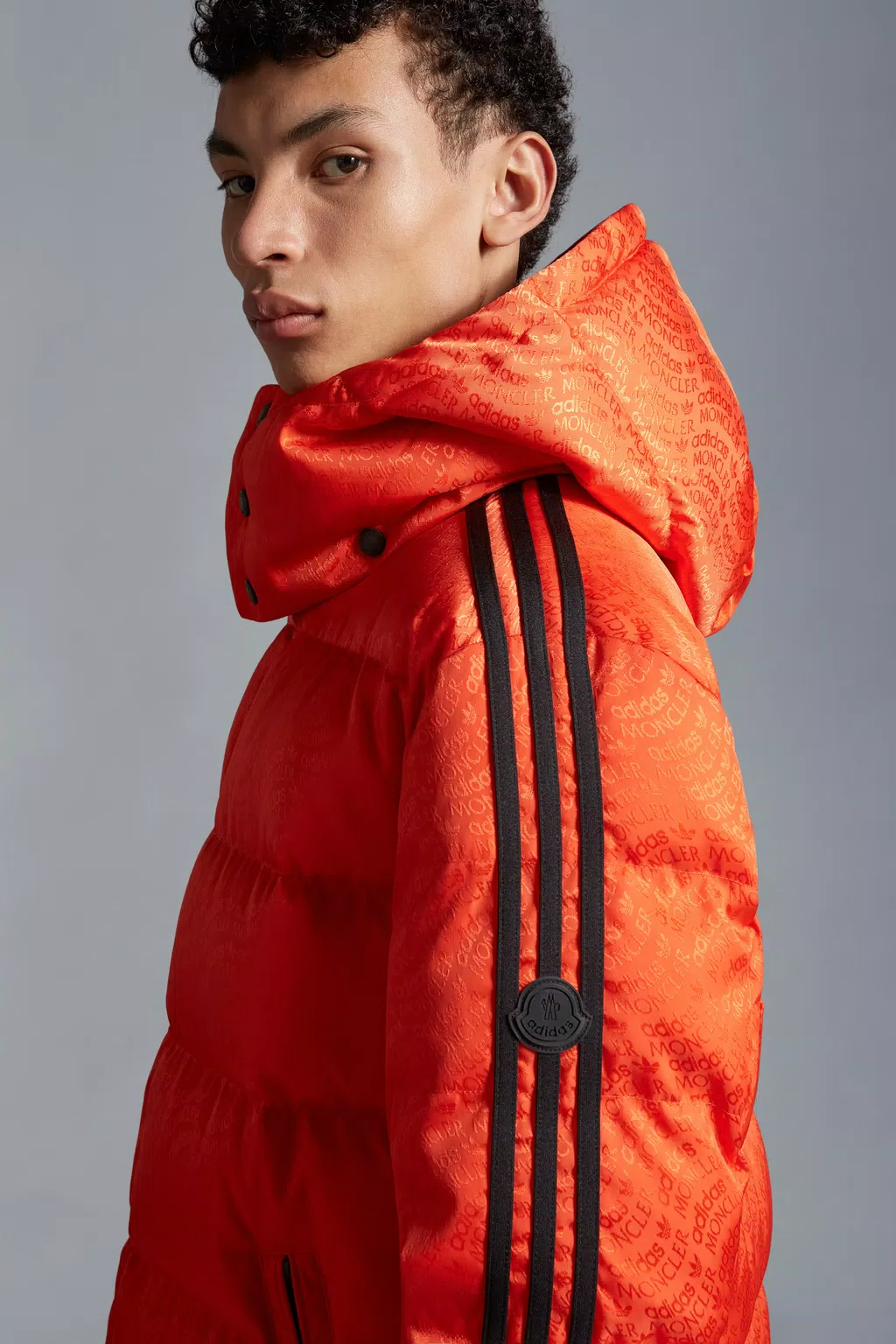 Moncler X Adidas Originals Alpbach Short Down Jacket - Orange