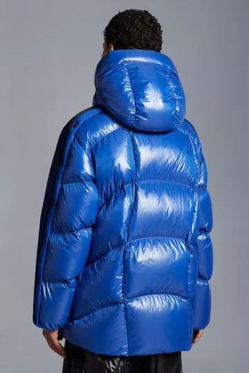 Moncler X Adidas Originals Baiser Short Down Jacket - Blue