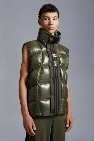 Moncler X Adidas Originals Bozon Down Vest - Dark Green