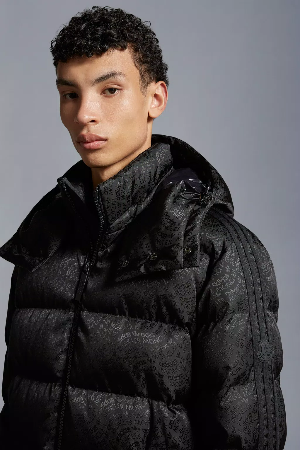 Moncler X Adidas Originals Alpbach Short Down Jacket - Black