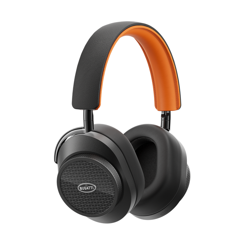 Master & Dynamic MW75 BUGATTI Active Noise-Cancelling Wireless Headphones - Nocturne / Jet Orange