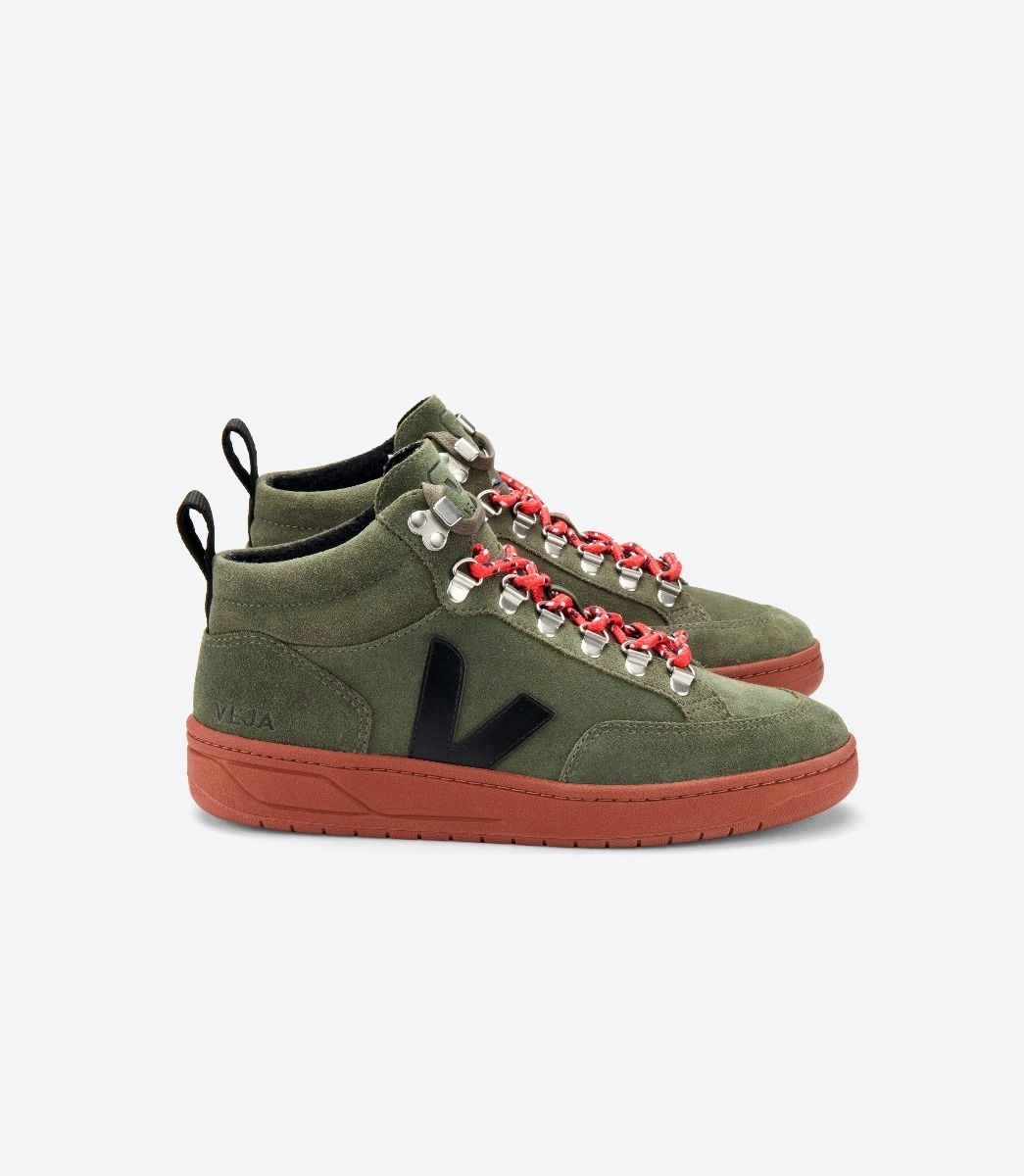 Veja Roraima Suede Olive Black Rust Sole