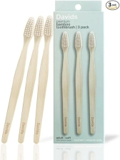 Davids Premium Bamboo Soft Bristle Toothbrush - 3 Adet