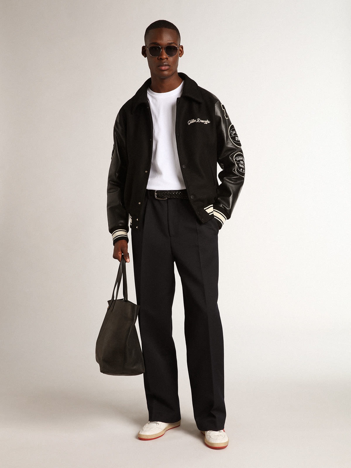 Golden Goose Black Wool Bomber Jacket