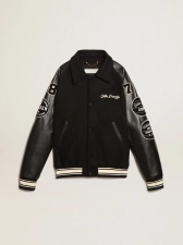 Golden Goose Black Wool Bomber Jacket