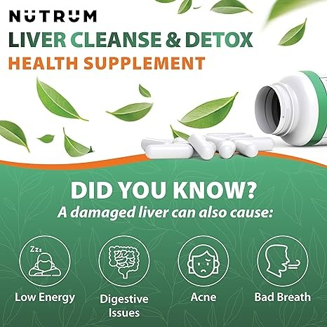 Nutrum Liver Cleanse and Detox Health Support Supplement - 60 Kapsül