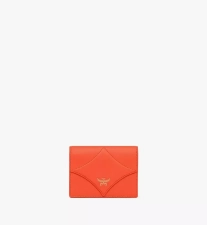 MCM Diamond Snap Wallet in Spanish Calf Leather - Orange