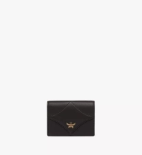 MCM Diamond Snap Wallet in Spanish Calf Leather - Black