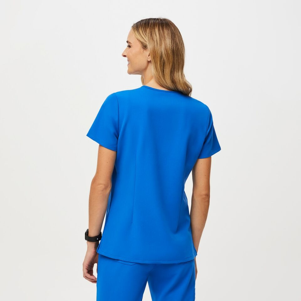 Figs Catarina One-Pocket Scrub Top - Royal Blue