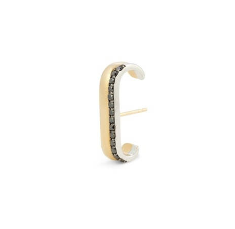 G. Label By Goop Fiene Yellow Gold and Black Pavé Ear Cuff