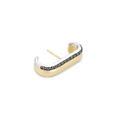 G. Label By Goop Fiene Yellow Gold and Black Pavé Ear Cuff