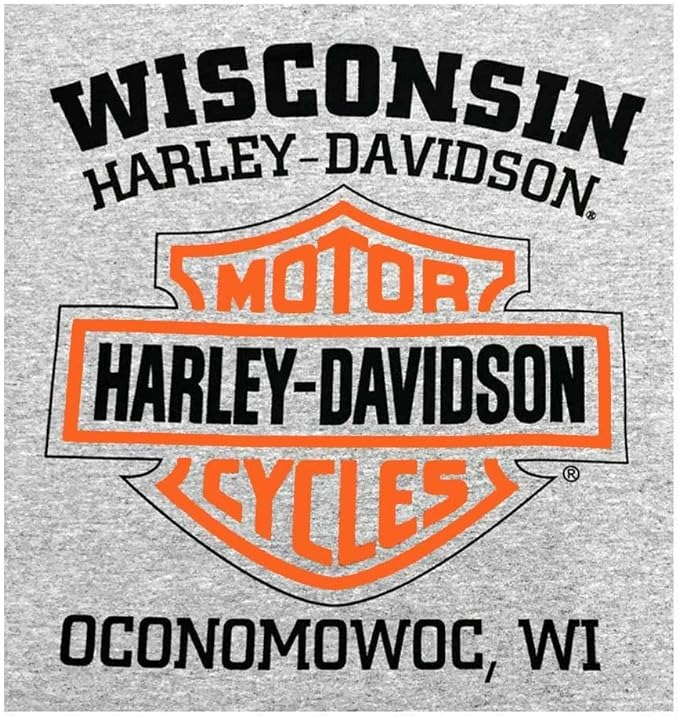 Harley-Davidson Men's Pullover Sweatshirt, Bar & Shield Hoodie - Gray